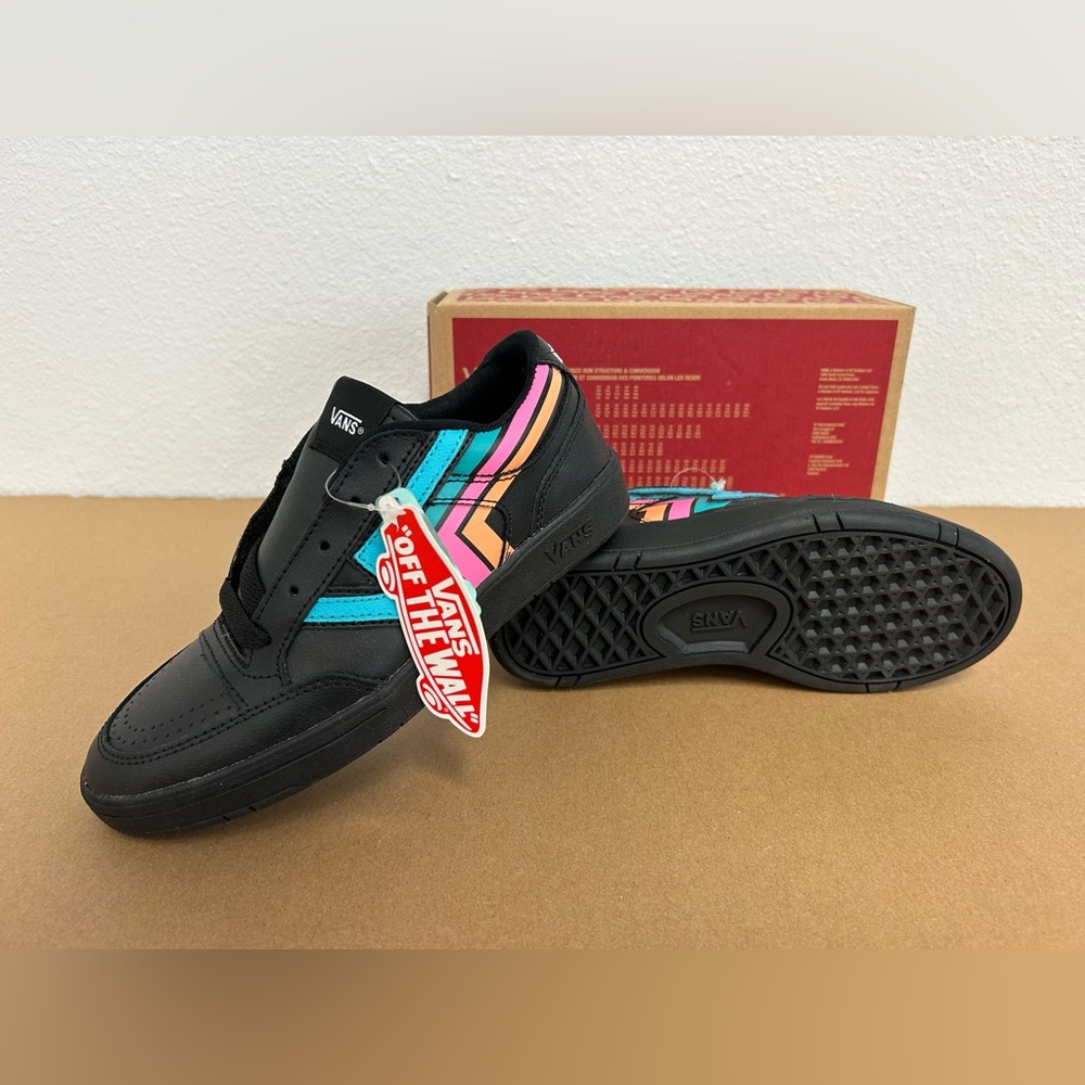 Vans Shoes Black Leather Lowland CC Fader Skate Sneakers Mens 3.5 / 5 Women’s